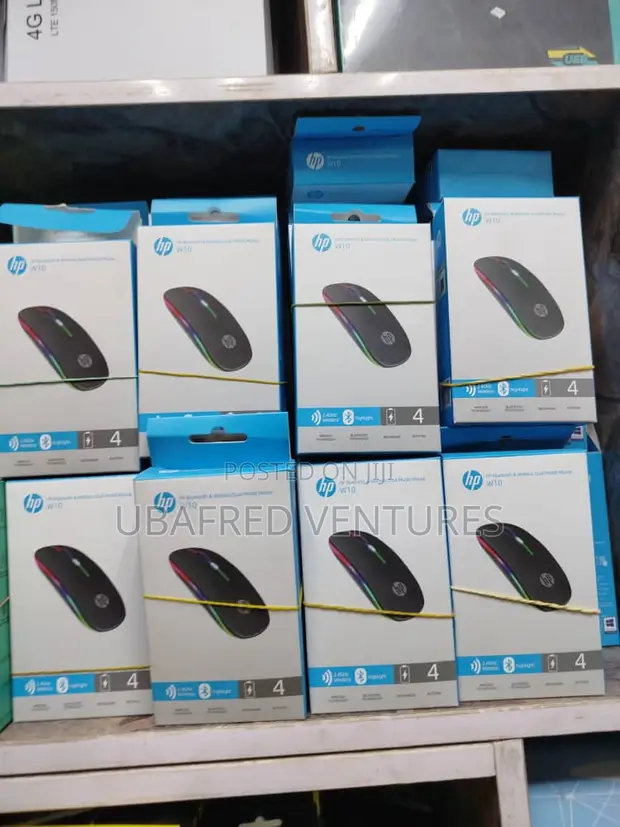 Hp W10 Wireless Rechargeable Mouse With RBG Lights
