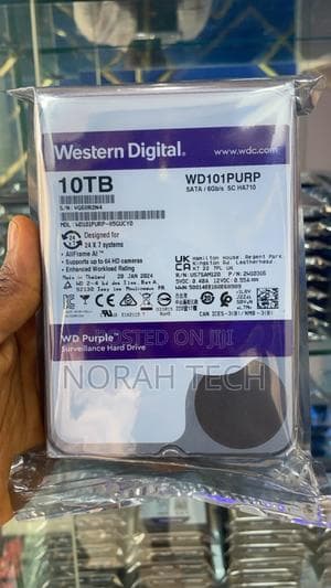 Western Digital 10tb Surveillance Harddrive for CCTV Cameras