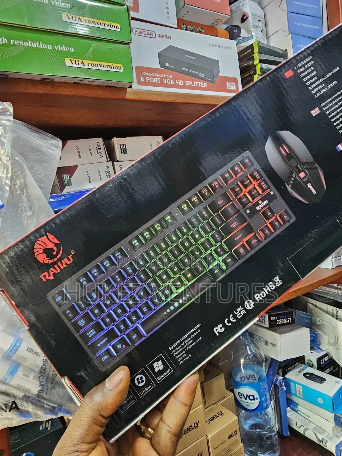 Raiku R905 Rechargeable Wireless Gaming Keyboard and Mouse