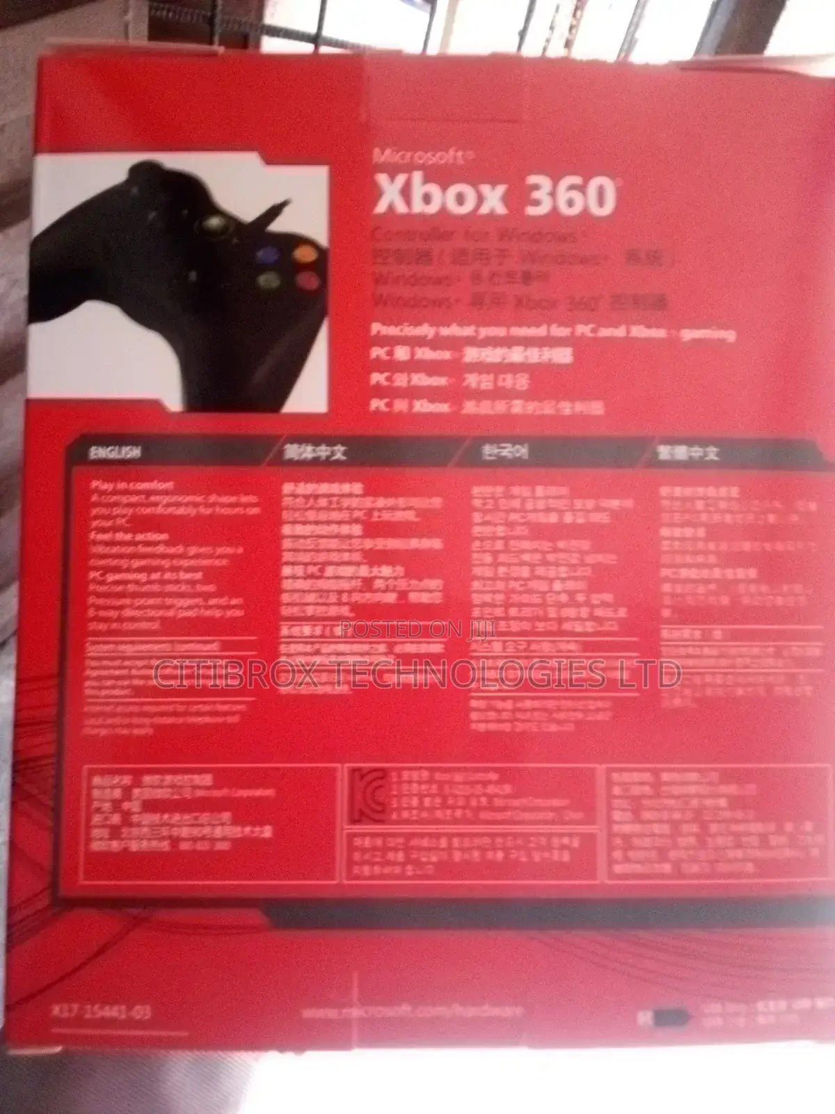 Xbox 360 Microsoft - Wired Controller - Black