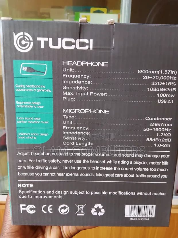 Tucci Q6 Usb Headphones