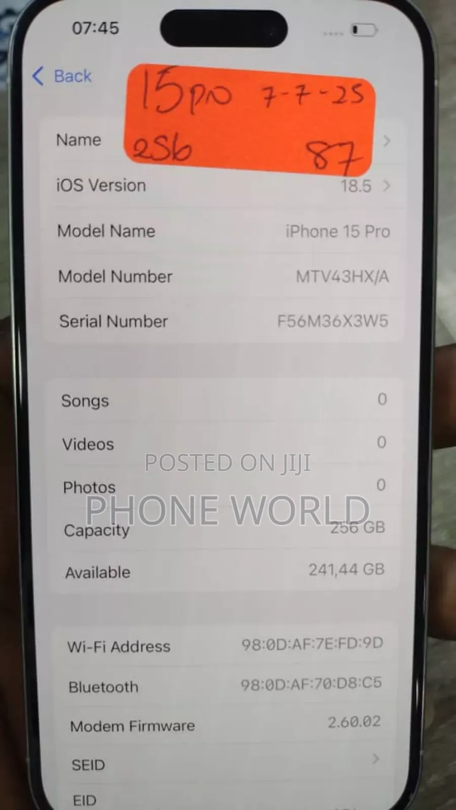 Apple iPhone 15 Pro 256 GB