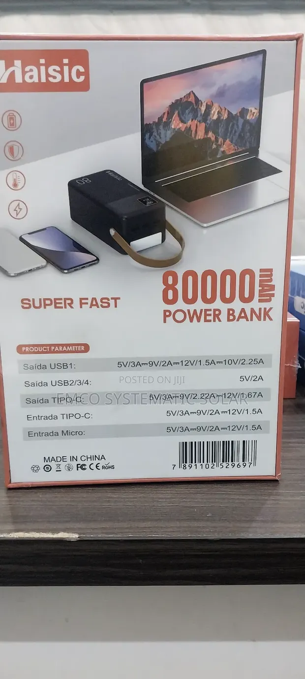 80000mah Haisic Power Bank With Led Light