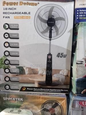 Power Deluxe Rechargeable Fan 18inches