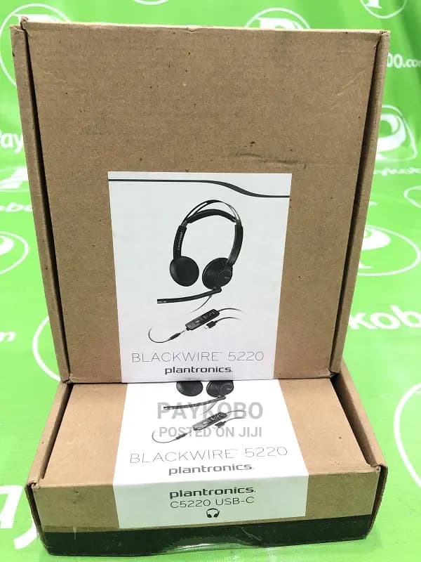 Plantronics Blackwire C5220 Wired Dual-Ear Headset Usb-A