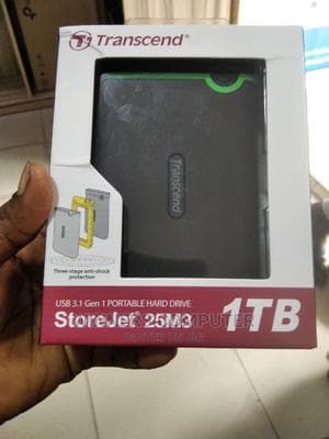 Transcend 1tb External Hard Drive. Water Resistant