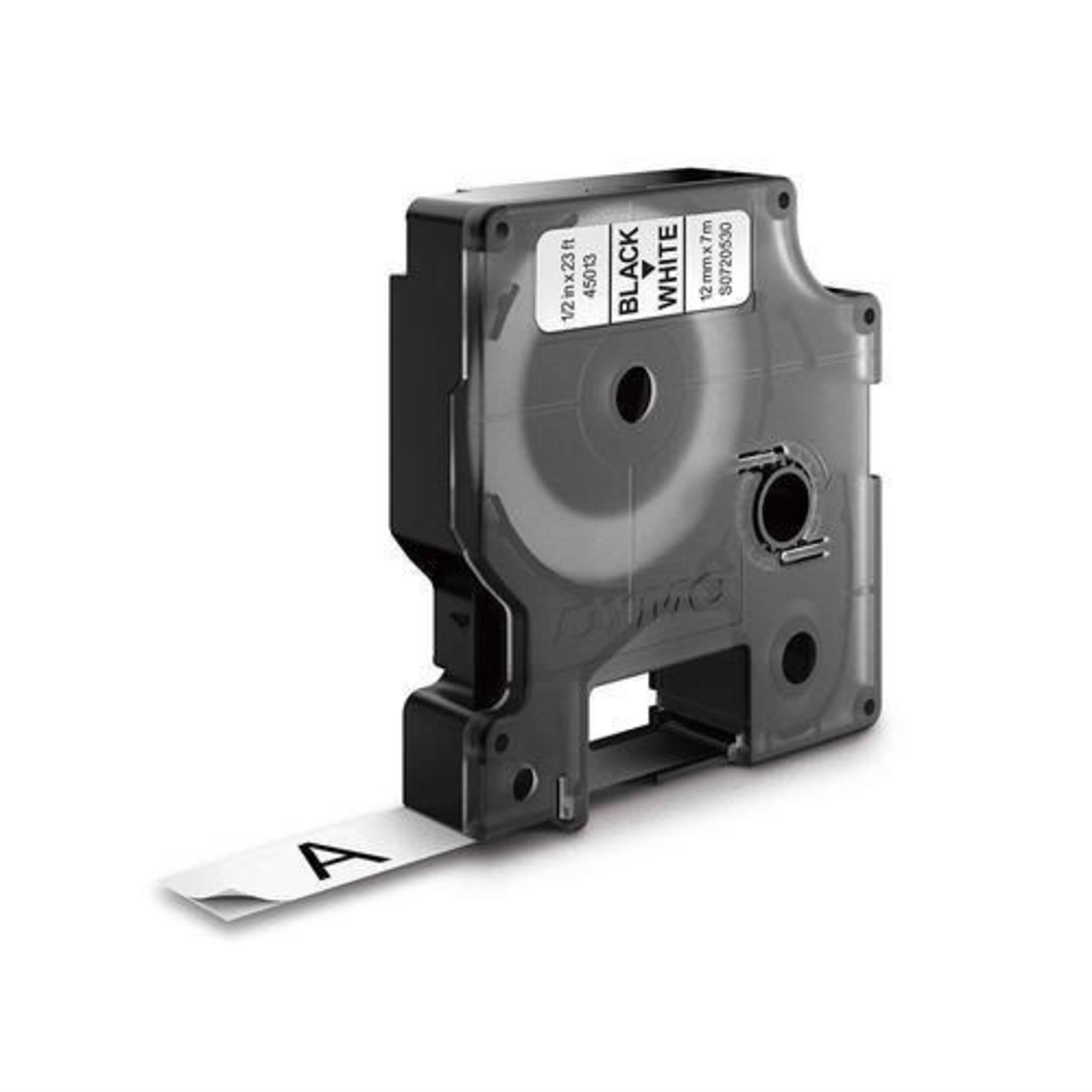 DYMO Dm1 45013 12mm X 7m Label Tape- Black On White